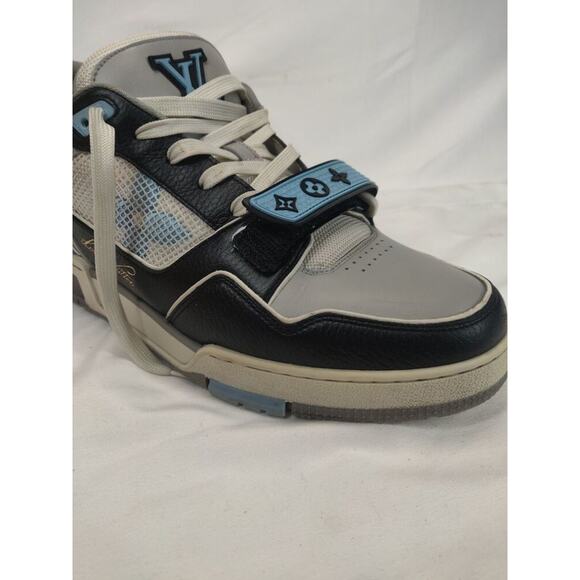 Louis Vuitton 1AC510 Blue/Grey/Black Trainer Sneakers LV Size 9 - US Size 10 SPB main image 15